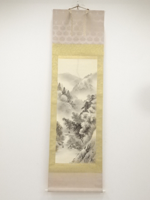 JAPANESE HANGING SCROLL / HAND PAINTED / SCENERY